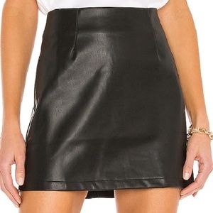 NEW! Black Vegan Leather Mini Skirt from Revolve, Small